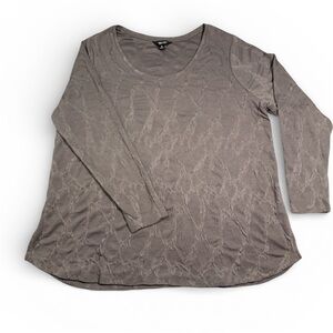 Simply Vera Vera Wang Textured Long Sleeve Tunic Top Size 1X EUC